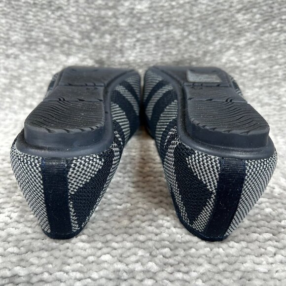 Serra Black Gray Washable Ballet Flat Slip-On Recycled Textile Shoe Size 9 - Picture 8 of 9